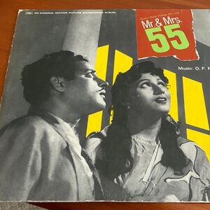 Guru Dutt films Mr. & Mrs.55 music LP vinyl record. Starring Guru Dutt&Madubala.